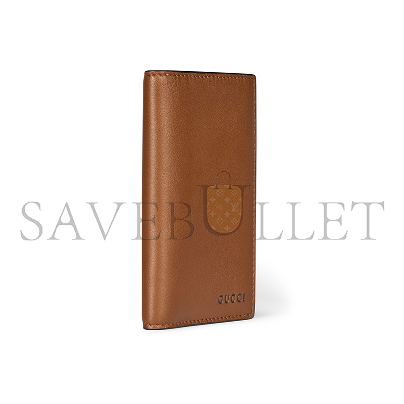 GUCCI GG EMBLEM BI-FOLD EMBOSSED CARD CASE 818953 (15*12cm)